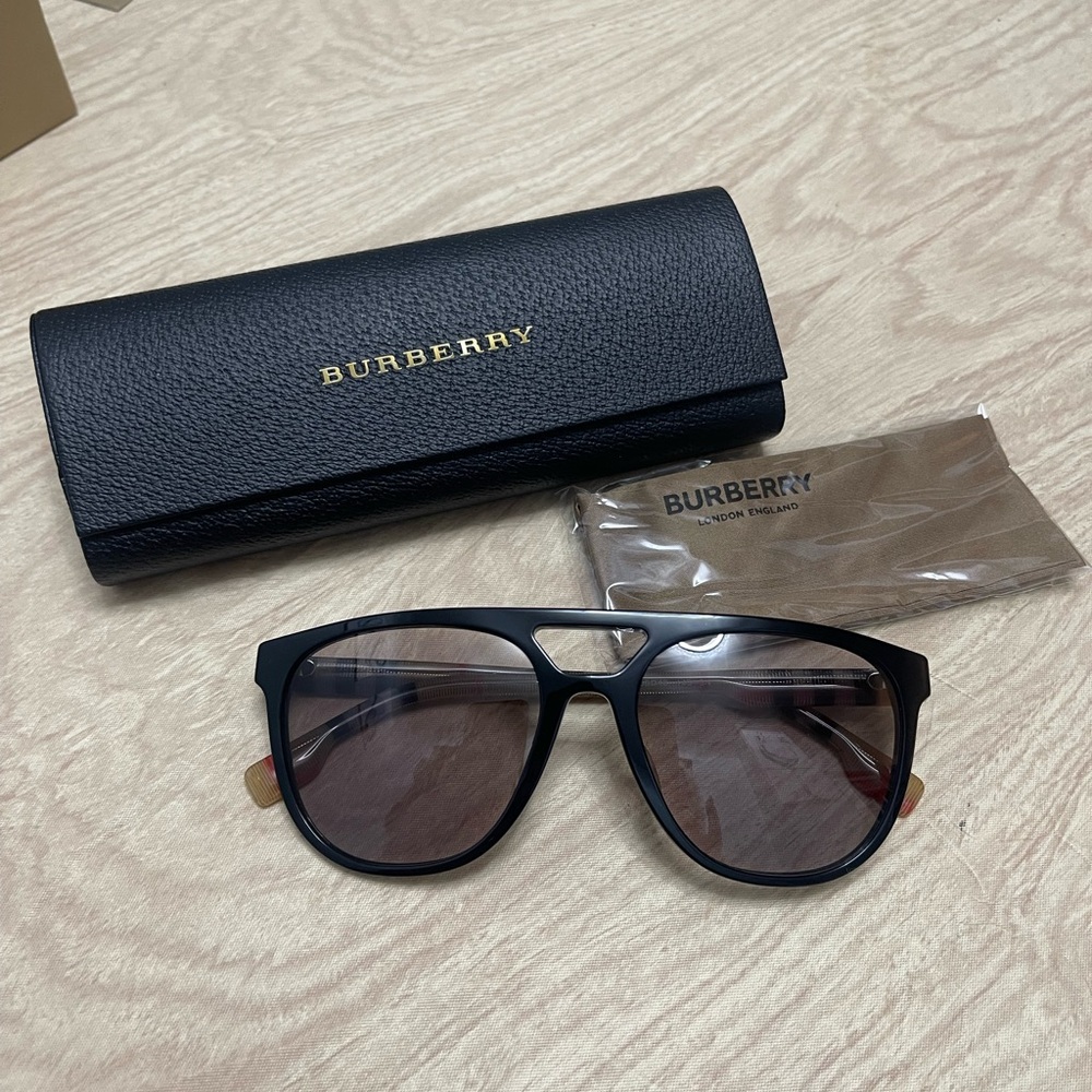 Burberry Black Aviator Sunglasses
